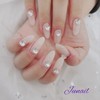 ❣️ Pointy heart handmade nail tips ✨ - Long ballerina