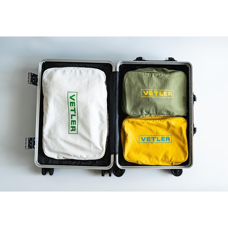 VETLER Travel Pouch, Lightweight, Durable, Stuff Bag, With Dividers, Natural