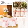 Pesonlook 100Pcs Satin Chair Sashes Ties, Rose Gold Satin Chair