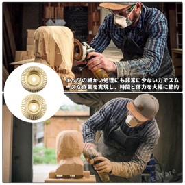 Grinder, Disc Grinder, Blade, For Carpentry, Polishing Disc, Set of 2, Outer Diameter 3.9 inches (100 mm) / 3.9 inches (98 mm), High Speed Grinding, Sharp, Fastness, Curved Surface/Slope, Wood