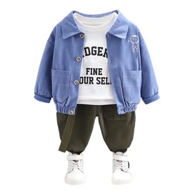 CXYP Kids Clothes, Spring, Summer, Autumn, Boys Top and Bottom Set, Cotton, Children's Clothing, Casual, Toddler, Long Sleeve, 31.5 inches (80 cm), 35.4 inches (90 cm), 39.4 inches (100 cm), 43.3