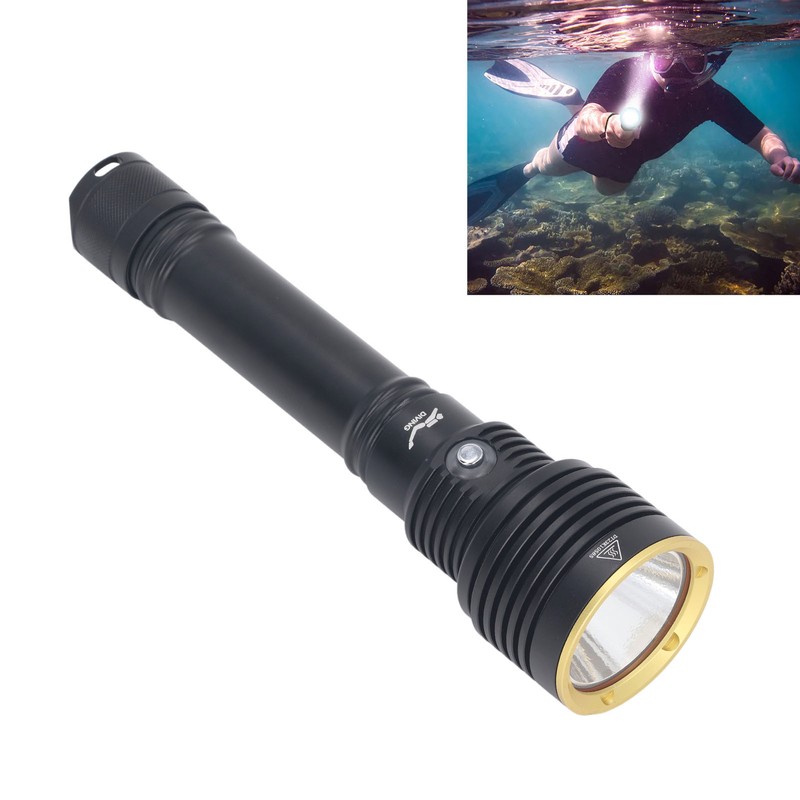 5000LM Diving Light IPX8 Waterproof Diving Flashlight 100 Meters Underwater