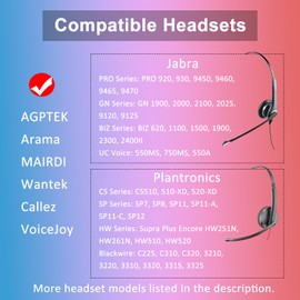 Ear Cushions for Plantronics Headset 50mm Replacement Ear Pads Covers Earpads Compatible with Plantronics Blackwire 3210 3220 3320 C3225 HW261N HW510 Jabra PRO 920 930 9450 Biz 2300 2400 (4 Pack)