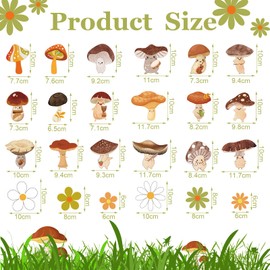 24 Pcs Car Magnet Mushroom Flower Car Magnet Cute Mushroom Magnet Magnetic Funny Car Magnet Reuseable Car Magnet for Car Vehicle Refrigerator Accessories