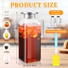 Nuogo 2 Pack 2 Liters/68 oz Square Glass Pitcher with