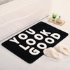 QJHOMO You Look Good Bath Mat Cute Black and White