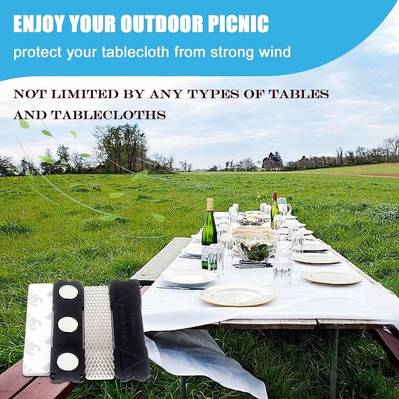 CUNGLIN Tablecloth Holder Clips Tablecloth Weights Pack of 6 Tablecloth