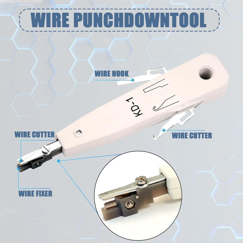 2 Pcs Punch Ethernet Down Tool, Wire Stripper Combo, Ethernet