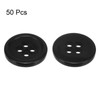 HARFINGTON 50pcs 24L Sewing Buttons 5/8"(15mm) Resin Round Flat 4-Hole