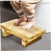 OHPHCALL Stool for Adults Low Stool for Sitting Wooden Foot