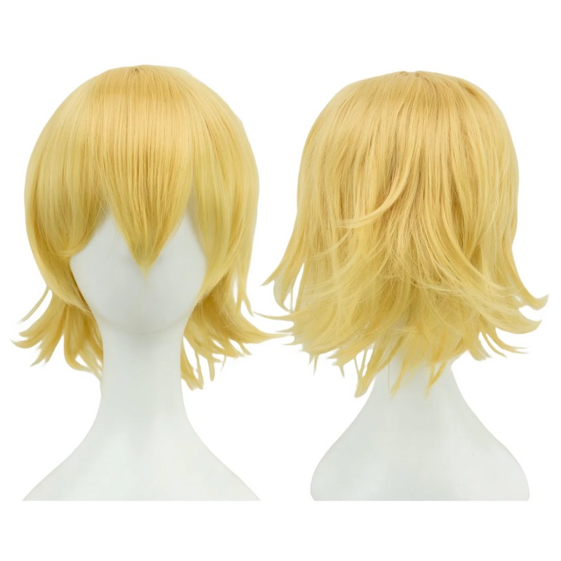 12 Inch Short Bob Wig with Bangs - Synthetic Cosplay