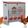150 lb Automatic Chicken Feeder 10 Ports, Large Galvanized Poultry