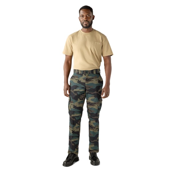 Dickies Men's Flex Regular Fit Cargo Pants, Hunter Green CAMO