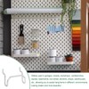 QUARKZMAN Pack of 10 Pegboard Hooks, Stainless Steel Cup Holder,