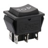 Baomain 1-Pack Momentary Rocker Switch, KCD2-223 (ON)/Off/(ON) DPDT 6-Pin 16A