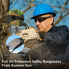 Hoqiwild ANSI Z87.1 Safety Glasses Men Women 80 pack: 40pack clear safety glasses+40pack safety sunglasses Scratch & Impact Resistant eye protection glasses for Construction, Outdoor Sports & Work