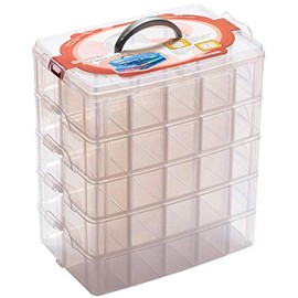 Sooyee - Contenedor apilable de 5 capas transparente