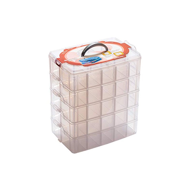 Sooyee - Contenedor apilable de 5 capas transparente
