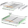 MIYUPTC Expandable Pull Out Drawer 3Pack, Kitchen Cabinet Organizer Bottom-Mounted