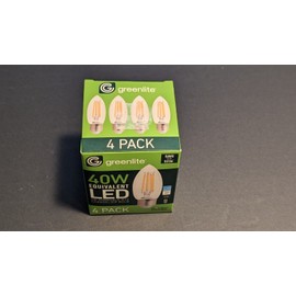 Greenlite B10 Chandelier Bulbs LED 4W Dimmable 40W Equivalent NEW 4pcs/Box E26 Medium Base