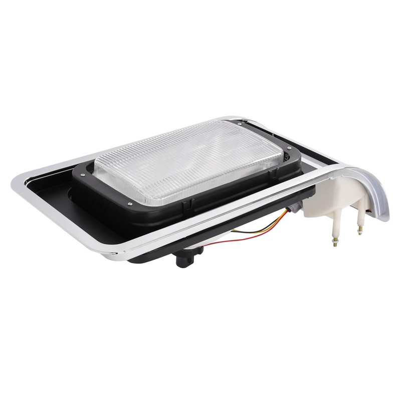 HECASA Left Headlight W/Bezel Compatible with 1990-2017 Mack CH613 SFA