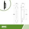 Amig - Delicate Zamak Door Handle with Hammered Steel Plate
