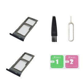 2 PCS for Galaxy S20 Plus S20 Ultra Single SIM Card Tray Replacement, Single SIM Card Slot Holder Compatible with Galaxy S20 Plus S20 Ultra 5G US Version (Black)