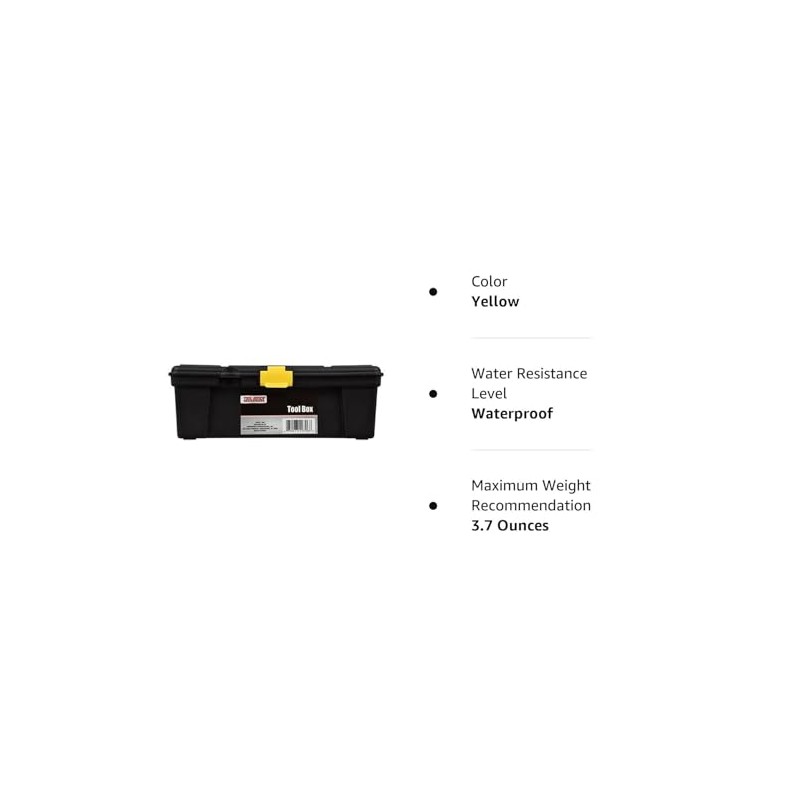 12-inch Tool Box Black/Yellow