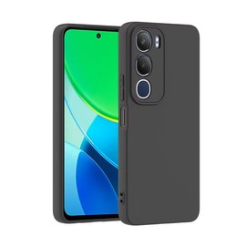 QWYJ Funda para Vivo Y19S Case Protectora de TPU Suave Ultrafina Matte Minimalista Carcasa para Vivo Y19S Funda Liso(Negro)