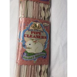 eeBoo Set of 2 eeBoo Bunny White Pink Pipe Cleaners Craft Kit- Kids, School, EASTER