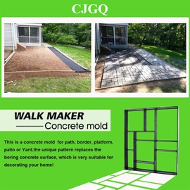 17.5"x15.5"x1.5" CJGQ Walk Path Maker Reused Concrete Molds Pathmate Stone Molding Stepping Stone Paver Walk Way DIY Path Paving Garden Yard Patio Mold (10-Grid)