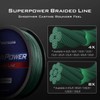 KastKing Superpower Braided Fishing Line, Moss Green, 50 LB, 150