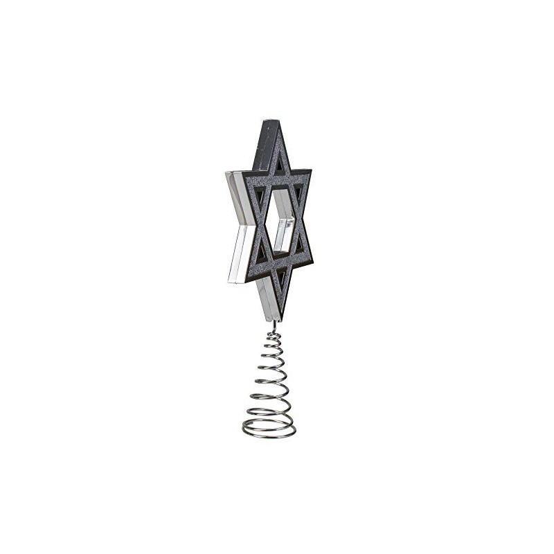 9-Inch Plastic Silver Hanukkah Tree Topper