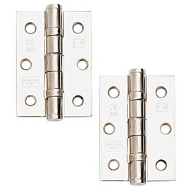 Excel XL962 Pair of 3" Grade 7 Door Hinges, Polished Chrome