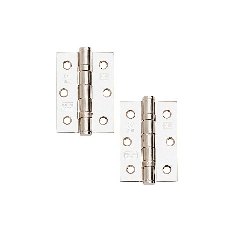 Excel XL962 Pair of 3" Grade 7 Door Hinges, Polished