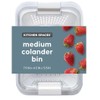 Kitchen Spaces Colander Bin, Produce Saver, Fridge Organizer With Lid,