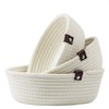 ASTER HOME Multipurpose Cotton Storage Baskets - Set of 3