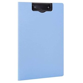 File Cover Folder Clipboard, Profile Clip File Folder, 360 Degree Flip Writing Pad, PP File Clipboard for A4 and Letter Size Business, Office, School Papers - Horizontal, Blue