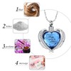 Cremation Jewelry for Ashes Pendant - Crystal Heart Urn Necklace