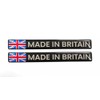 2 x 120mm 'MADE IN BRITAIN' Chrome Stickers Decals Union