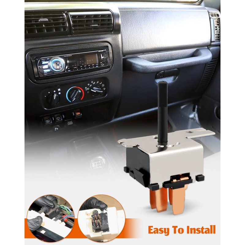 Blower Control Switch HS-267 Fit for Jeep Wrangler (Tj), Se,