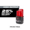Milwaukee M12 Redlithium High Output Cp2.5 Battery Pack