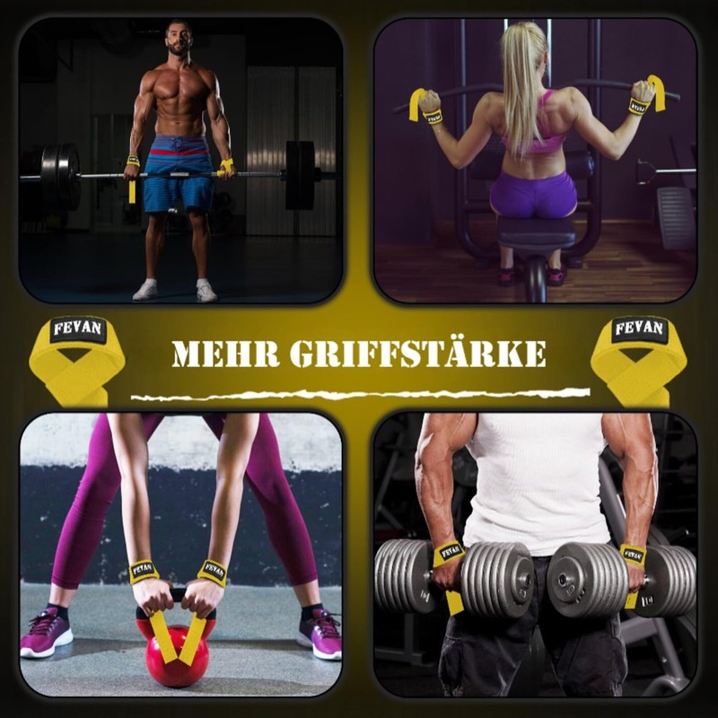 FEVAN Gym, Weightlifting, Weightlifting, Powerlifting, Gym, Deadlifting, Lifting Straps -