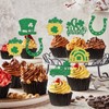24Pcs Clover Baby Shower Party Decoration, Happy St Patricks Day