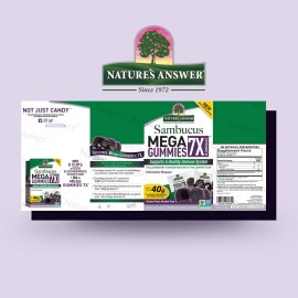Nature'S Answer Sambucus Mega 30-Gummies | Supports Immune System Function | 7X