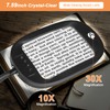 30X/10X Floor Magnifying Glass with Light and Stand, 45 LED