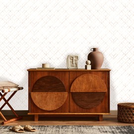 Coloritto Elegant Gold Peel and Stick Wallpaper | Removable Self Adhesive Art Deco Pattern | Hexagons Tiles Wallpaper (Sample 12" W x 8" H)