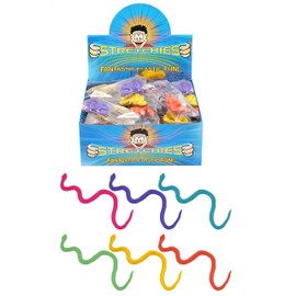 Henbrandt 12 x Stretch Stretchy Snakes Assorted Colours - Party Bag Fillers Favours Toys