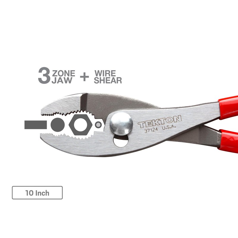 TEKTON Slip Joint Pliers Set, 3-Piece (6-1/2, 8, 10 in.)