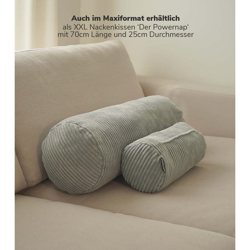 mokebo Neck Roll with Corduroy Cover 'Das Nook', Cosy Cushion